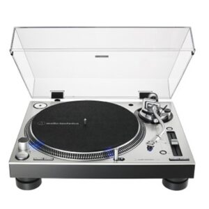 AT-LP140XPSVE Silver Professional Direct Drive Turntable-Top Front