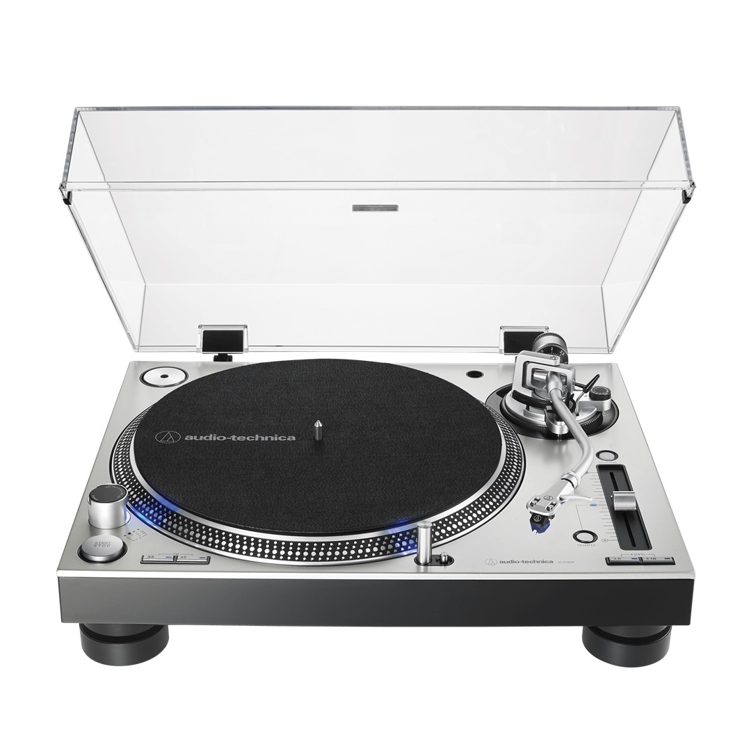 Audio-Technica AT-LP140XPSVE Silver Pro Direct Drive Turntable- Top Front