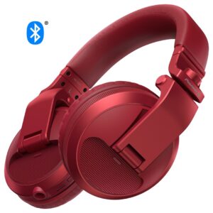 HDJ-X5BT Over-Ear DJ Headphones with Bluetooth (Red)- Front Right