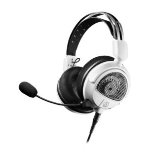 ATH-GDL3-WH Open-Back Gaming Headset-Front Side Angle