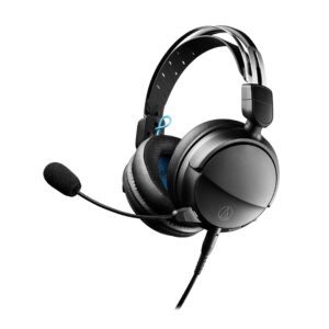 ATH-GL3-BK Lightweight Gaming Headset Black -Front Side Angle