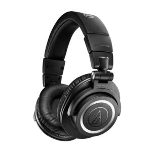 ATH-M50xBT2 Black Wireless Over-Ear Headphones Front Side Angle