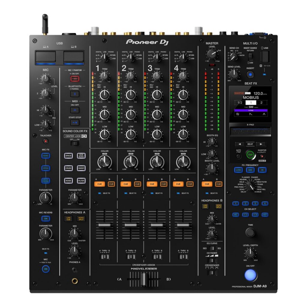 Pioneer DJ DJM-A9 4-channel Professional DJ Mixer - Top Front