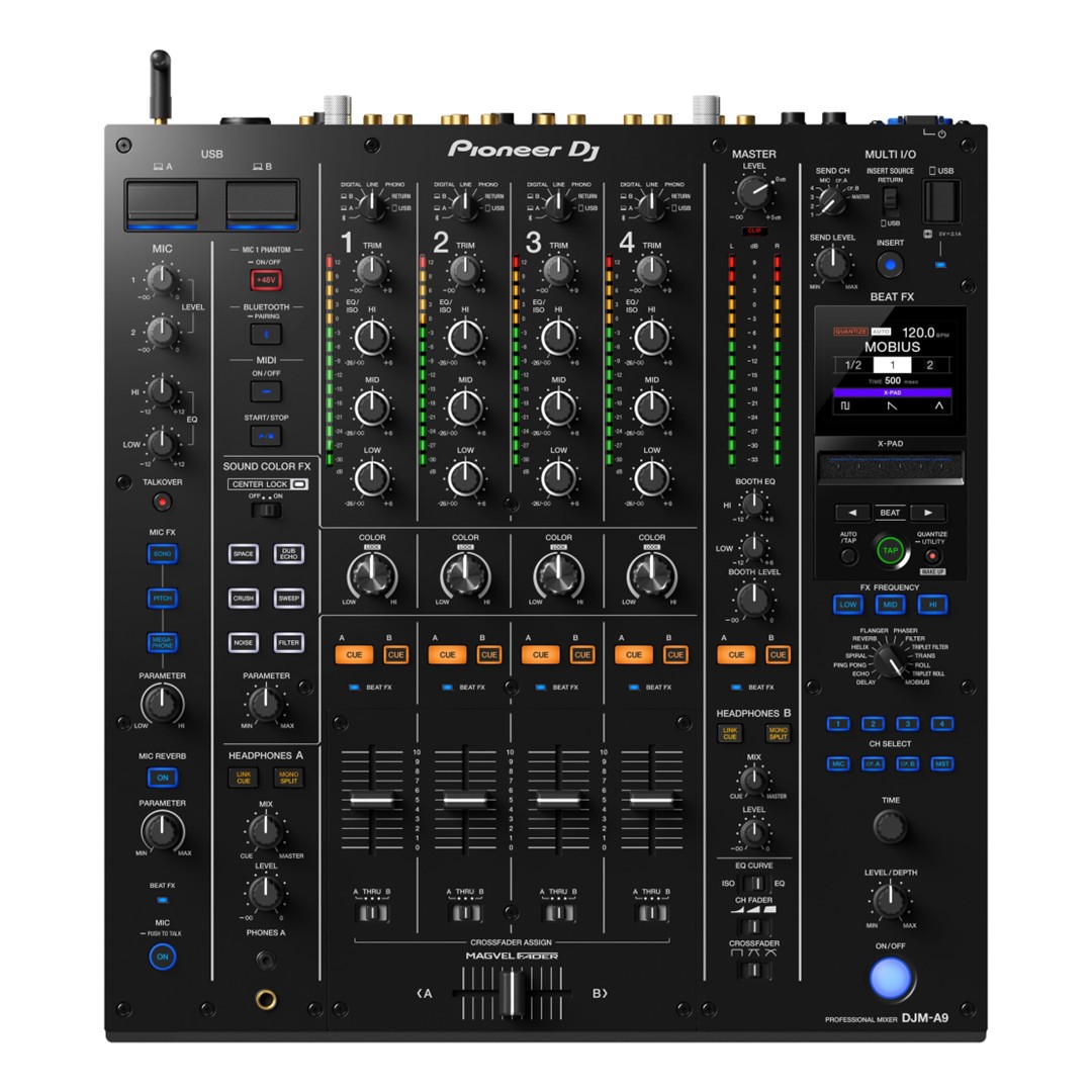 Pioneer DJ DJM-A9 4-channel Professional DJ Mixer - Top Front