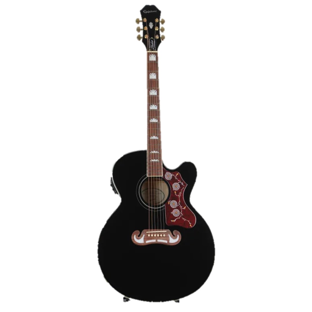 EEJ2-BK J-200 EC Studio Acoustic/Electric Black- Front