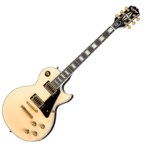 EILC-AI Les Paul Custom Blackback Antique Ivory - Front Side