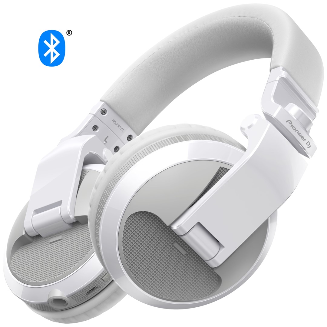 HDJ-X5BT Over-Ear DJ Headphones with Bluetooth (White)- Front Right