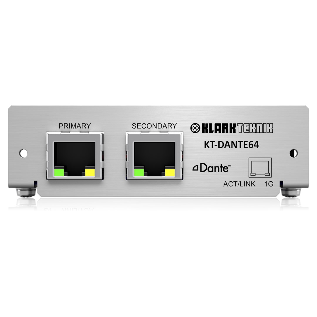 Klark Teknik KT-DANTE64 Audinate Dante Network Module-Front