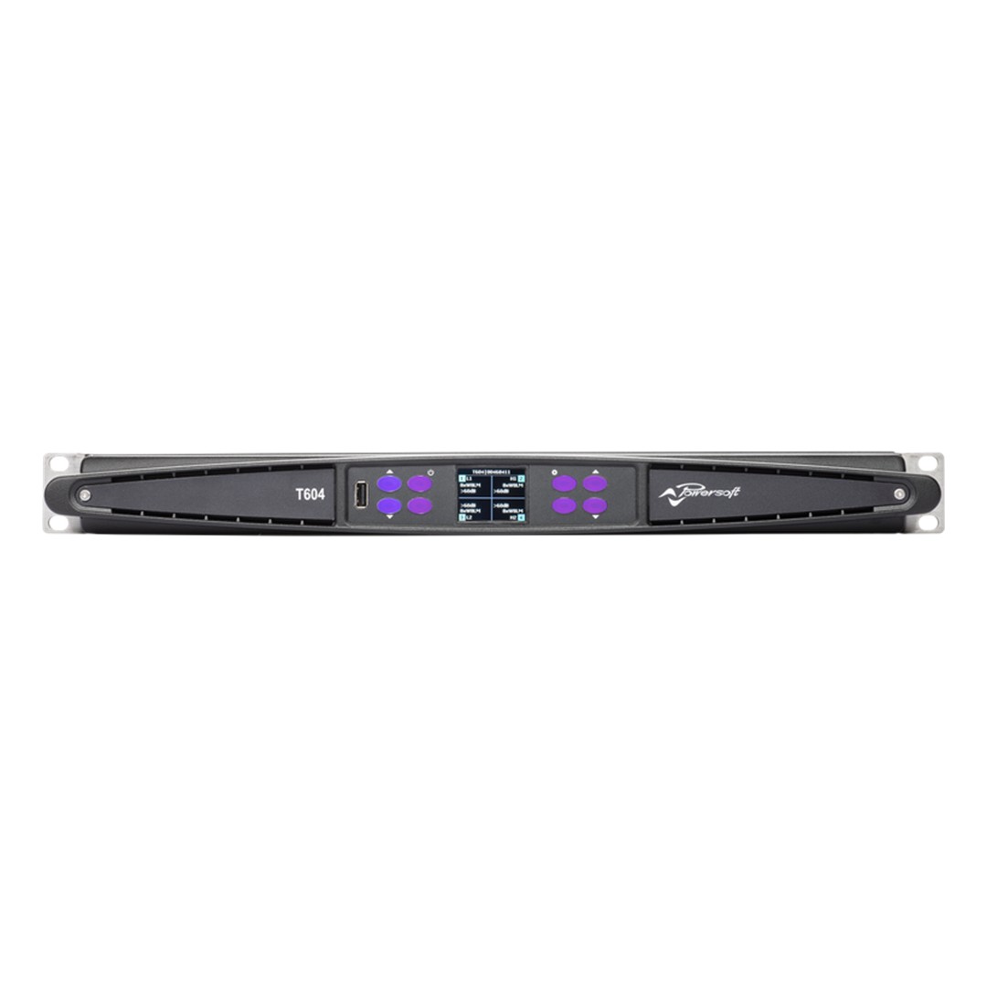 Powersoft T604 6000W 4-channel Power Amplifier - Front