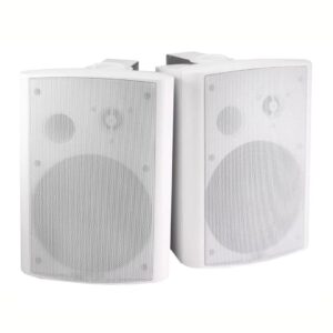 PW-SET6WH White Wall Mount Speakers-Front