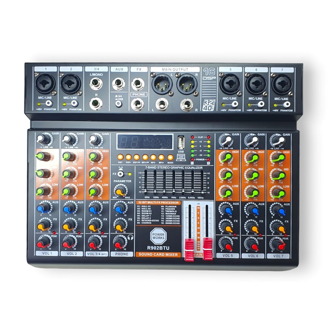 R902BTU USB 8-channel Analogue Mixer- Front