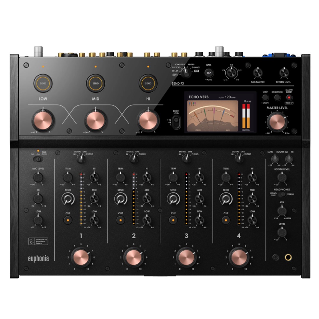 EUPHONIA Professional 4-Channel Rotary Mixer- Top