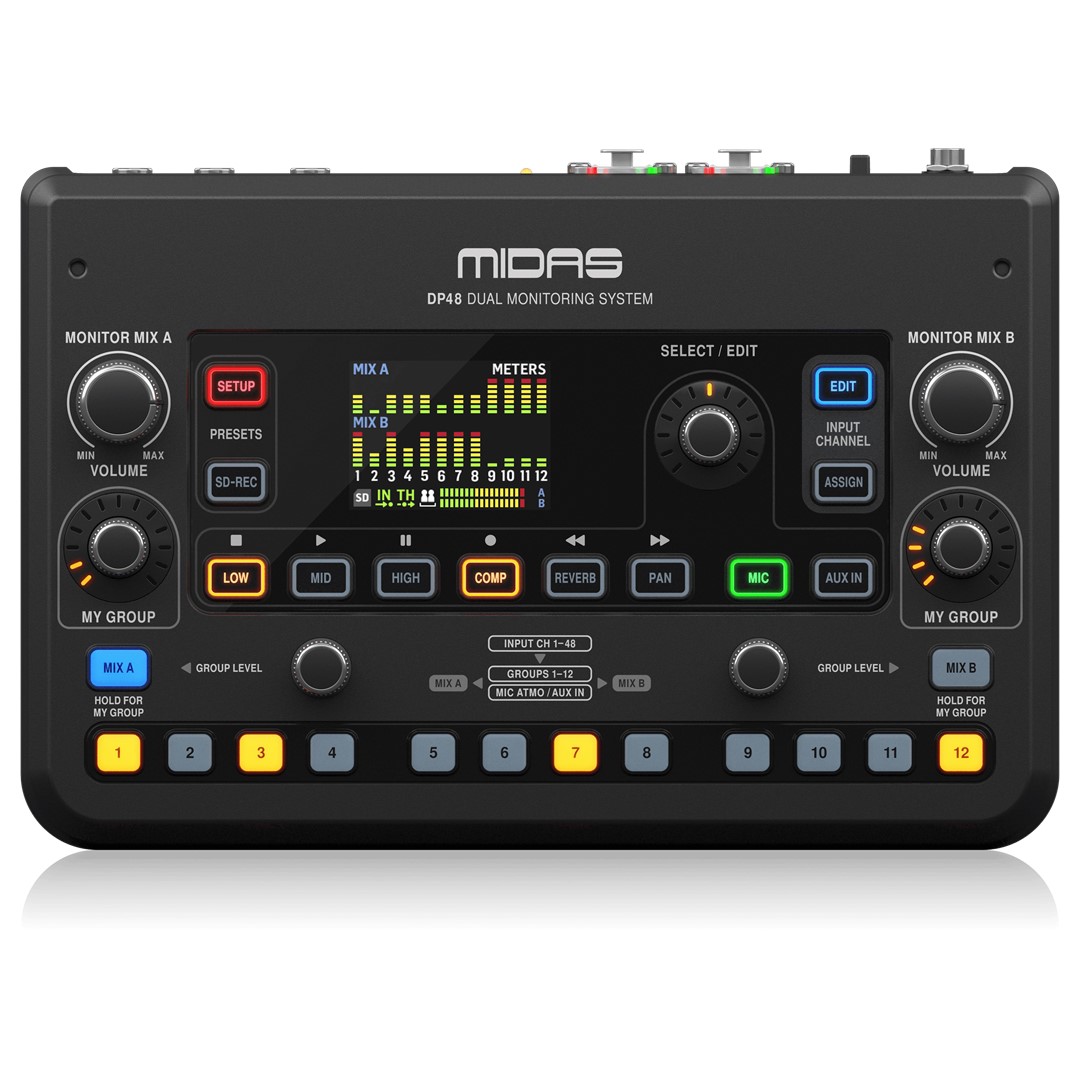 Midas DP48 Dual 48-Channel Personal Monitor Mixer- Top