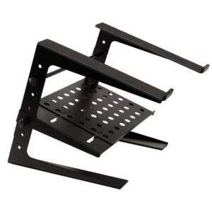 JS-LPT200 Dual-Tier LaptopDJ Stand-Top Front Left