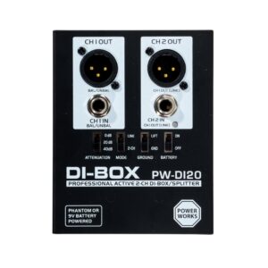 PW-DI-20 Active 2 Channel DI-Box-Top