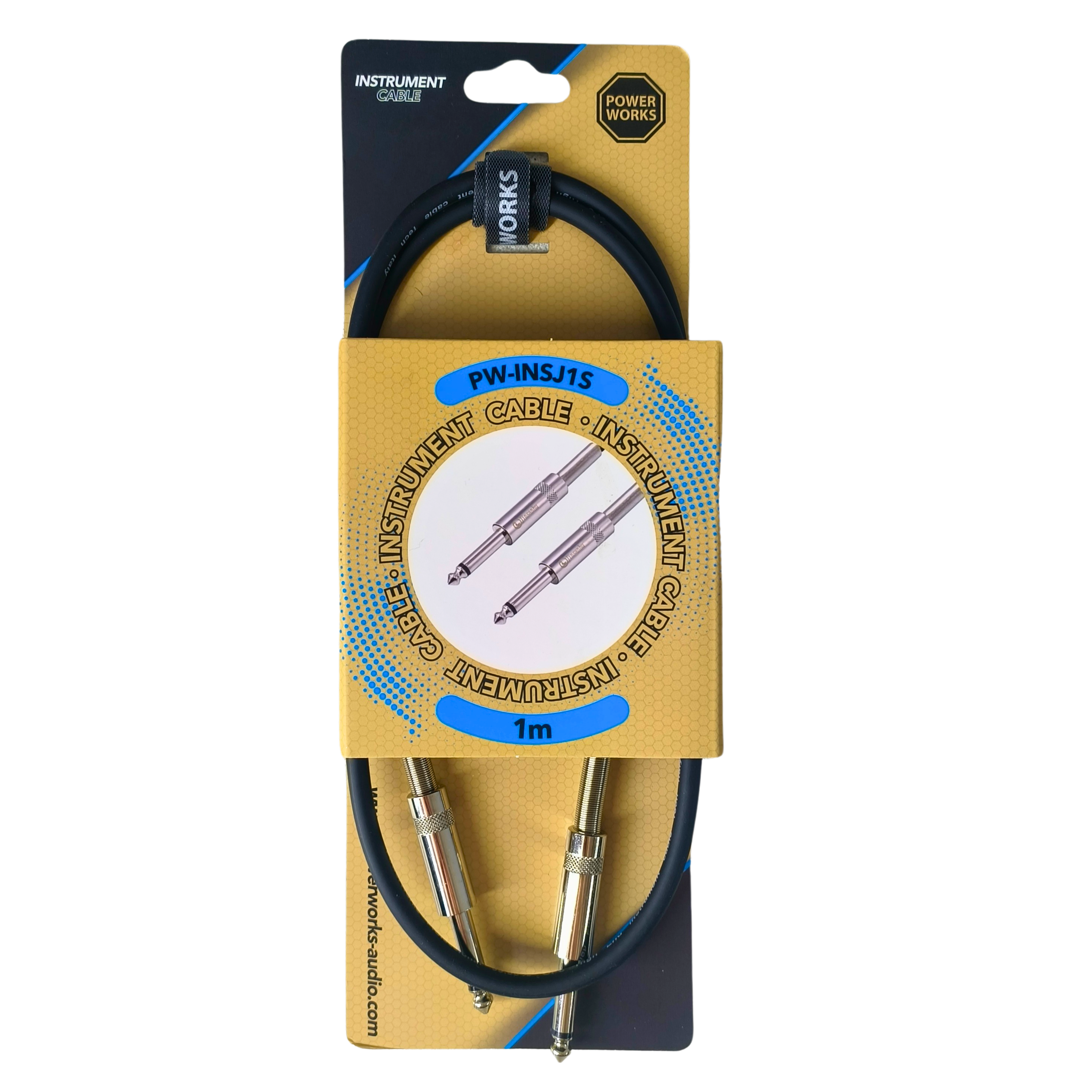 Powerworks PW-INSJ1S 1M Instrument Cable-Silver Monojack