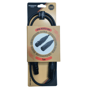 PowerWorks PW-XLR31BK 1M XLR Male to Female Cable-Front