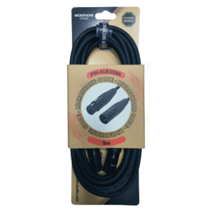 PowerWorks PW-XLR35BK 5M XLR Male to Female Cable-Front