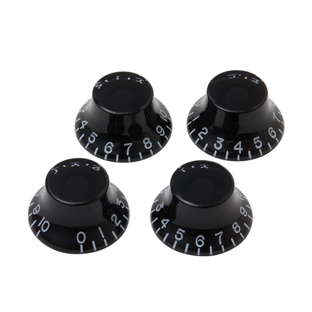 Gibson PRHK-010 Black Top Hat Knobs-Top Front-4 Pack