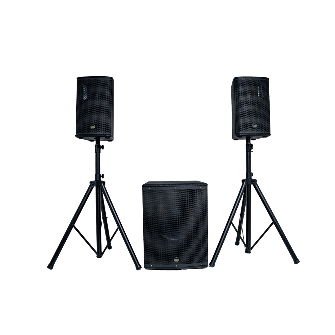 PowerWorks MERCURY P15.2 MKII Portable PA System(Stands)-Front