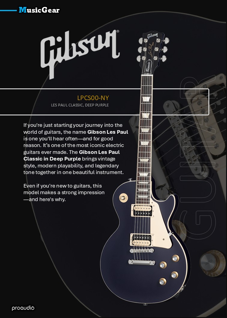 MusicGear Magazine April 2025 Les Paul Classic Deep Purple