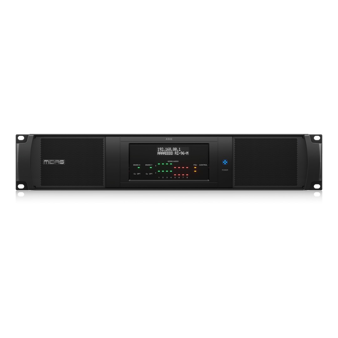Midas AS-88 Dual HyperMAC to 8-Port Dual AES50 Converter-Front