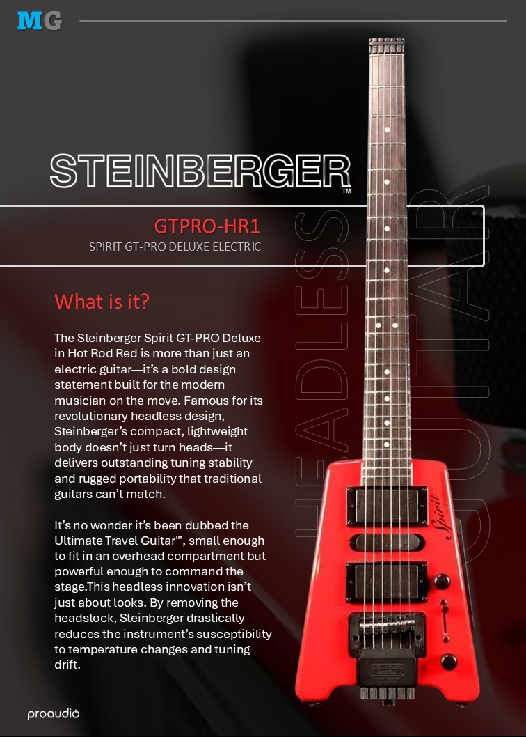 MusicGear Magazine May 2025 Steinberger Spirit GT-Pro Deluxe