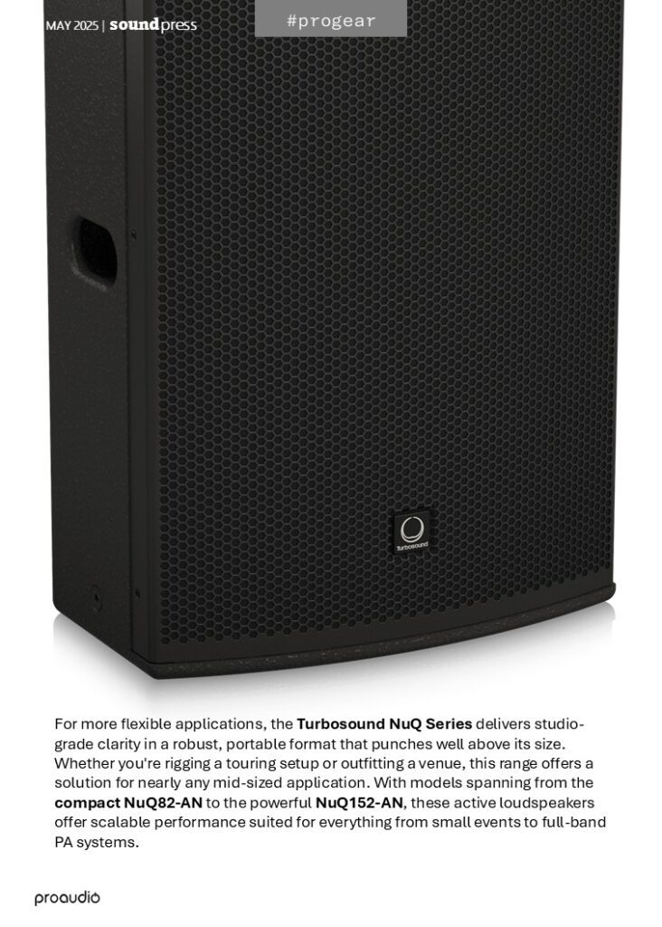 Sound Press Magazine May 2025 NuQ Series
