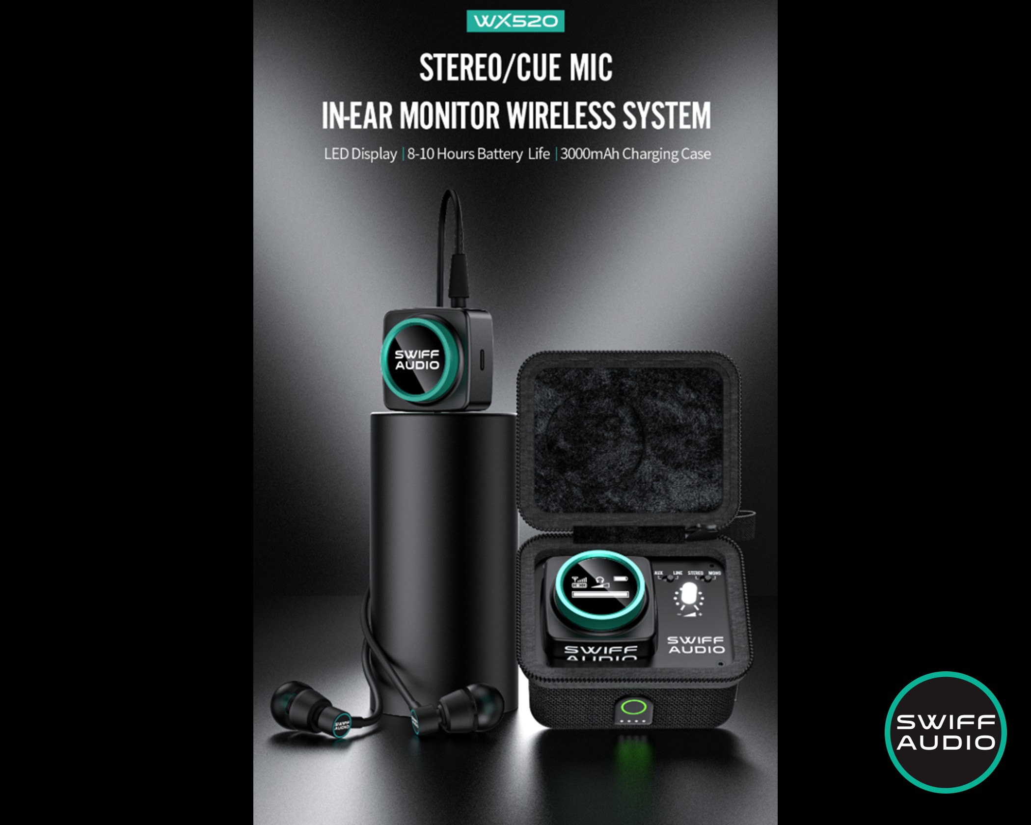  Swiff Audio WX520 In-Ear Monitor System