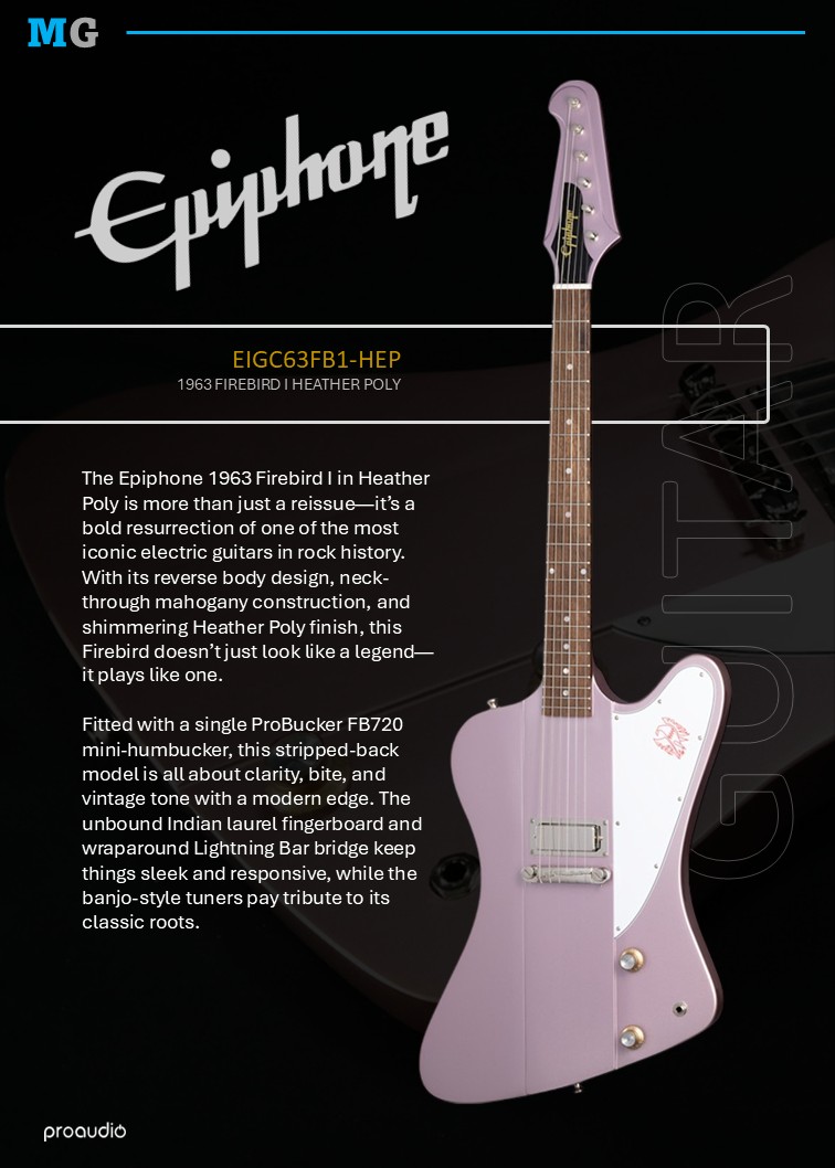 Epiphone 1963 Firebird I Heather Poly

