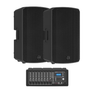 PowerWorks GROOVE-BOX DUO 2 x 12” Active PA System+8 Ch Mixer+ Mic