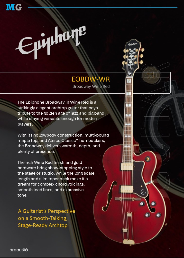 Epiphone Broadway Wine Red