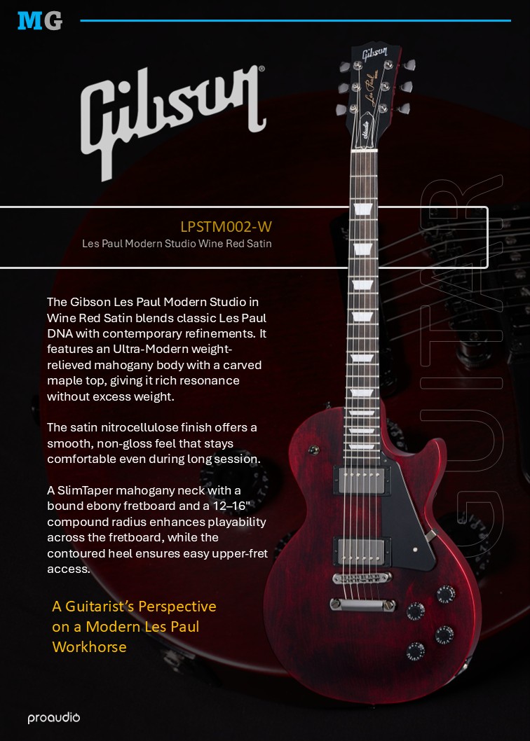 Gibson Les Paul Modern Studio Wine Red Satin