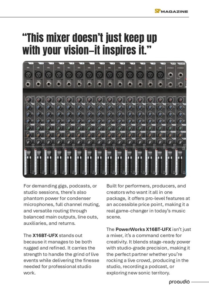 PowerWorks X16BT-UFX Mixer