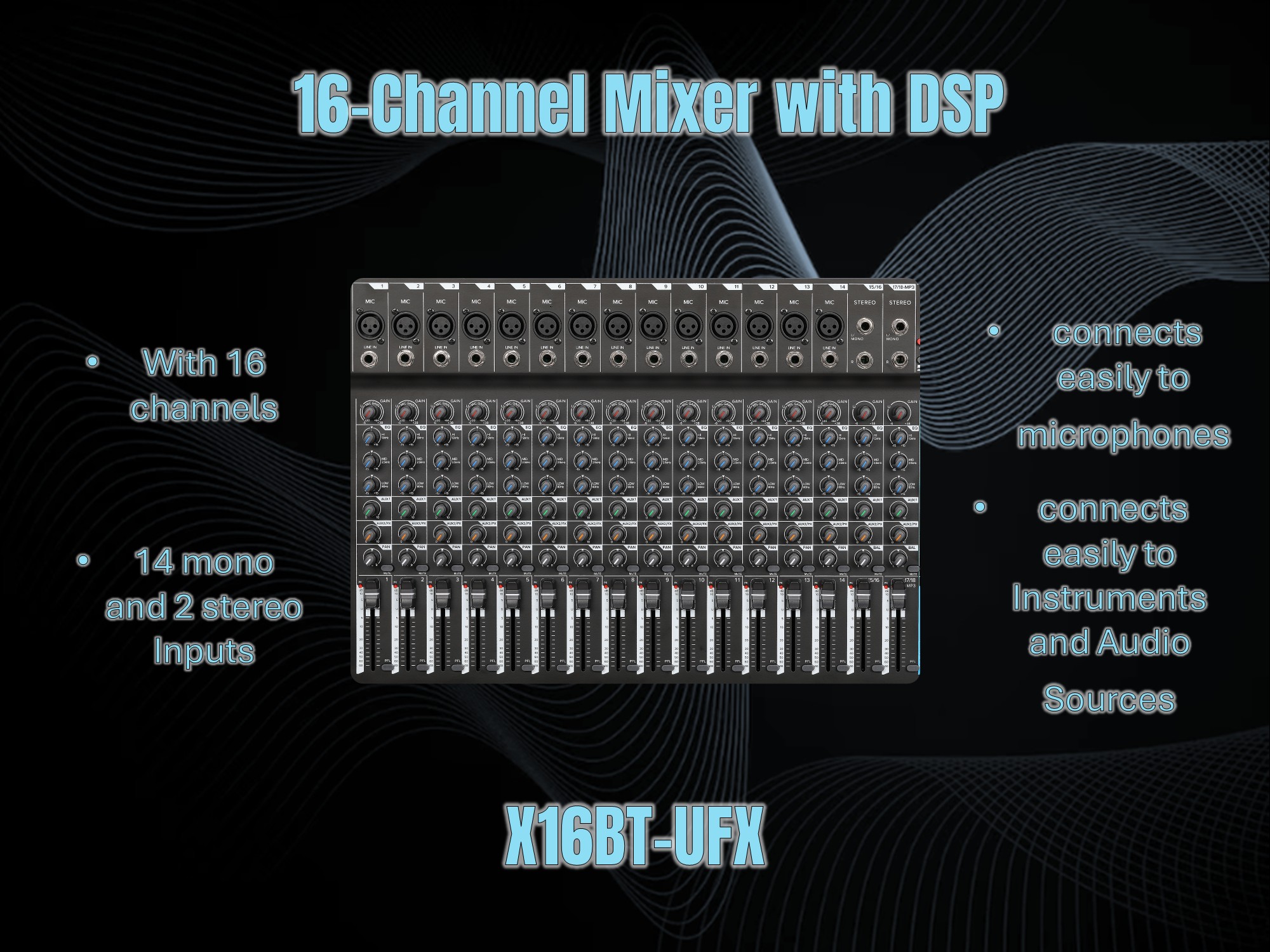 PowerWorks X16BT-UFX Mixer