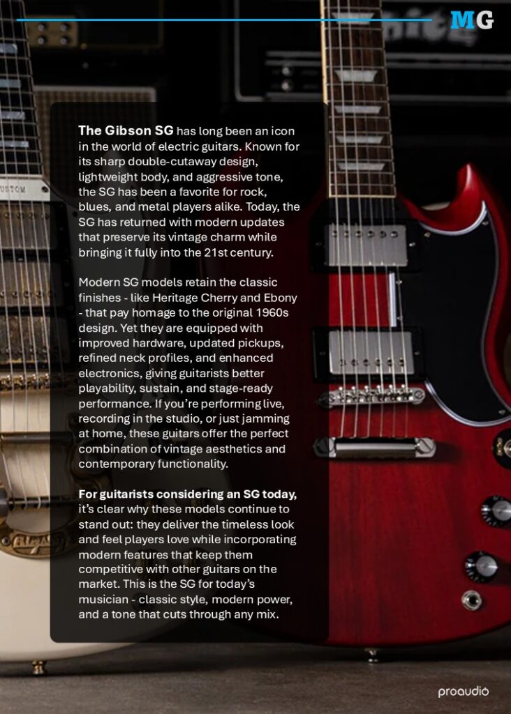 The Return of the Gibson SG