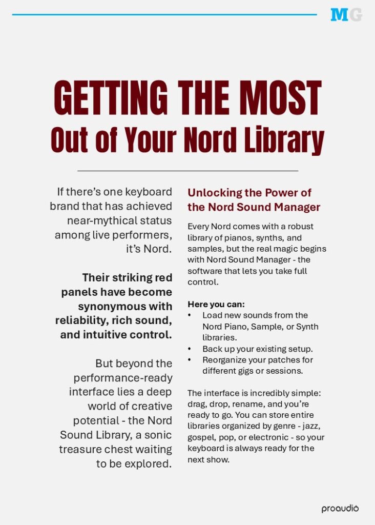 Getting the Most Out of Your Nord Library