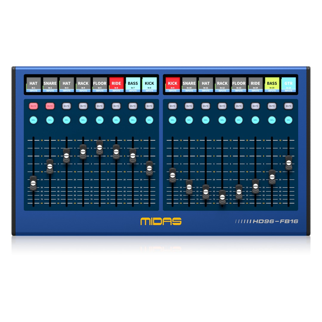 Midas HD96-FB16 Portable Fader Bay- Top Front