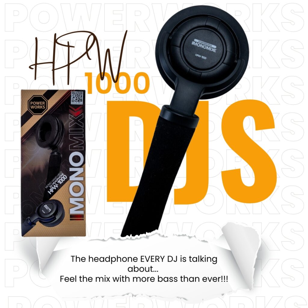 PowerWorks HPW-1000 Mono Hand-Held DJ Headphone