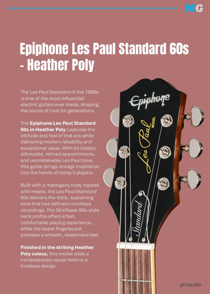 Epiphone Les Paul Standard 60s Heather Poly