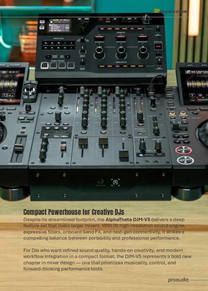 Introducing the AlphaTheta DJM-V5 mixer