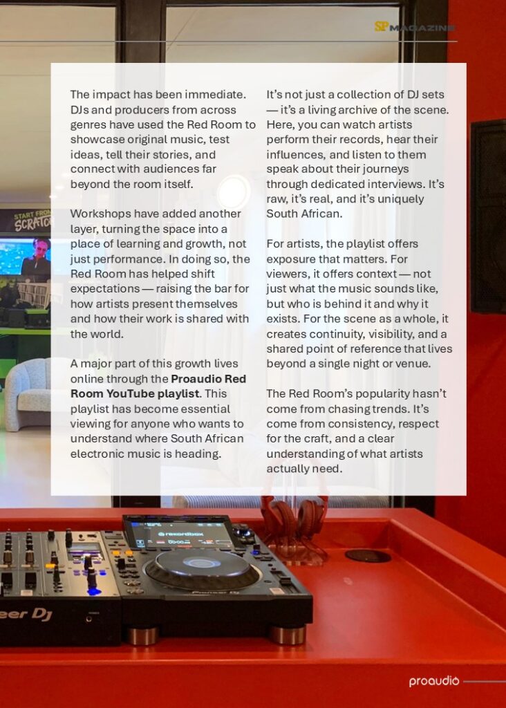 A Look Inside the Proaudio Red Room