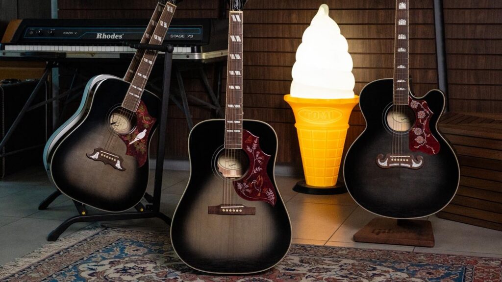 Epiphone Hummingbird Studio Acoustic Electric Transparent Ebony