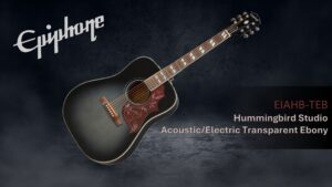 Epiphone Hummingbird Studio Acoustic Electric Transparent Ebony