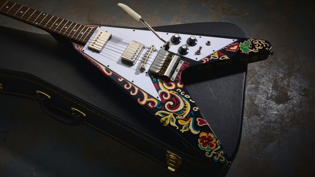 Epiphone Jimi Hendrix Love Drops Flying V Ebony