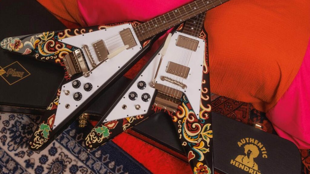 Epiphone Jimi Hendrix Love Drops Flying V Ebony