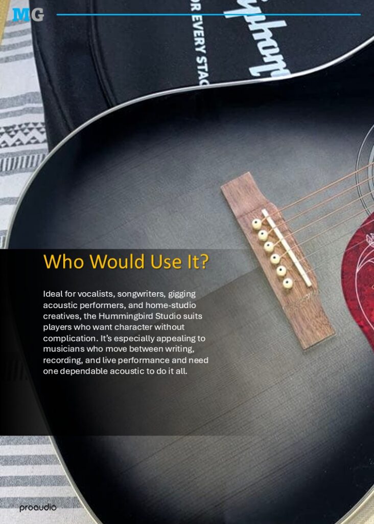 Epiphone Hummingbird Studio Acoustic Electric Transparent Ebony