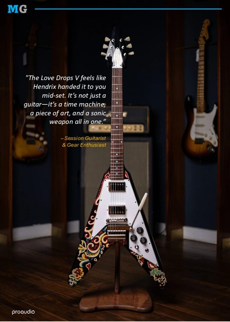 Epiphone Jimi Hendrix Love Drops Flying V Ebony