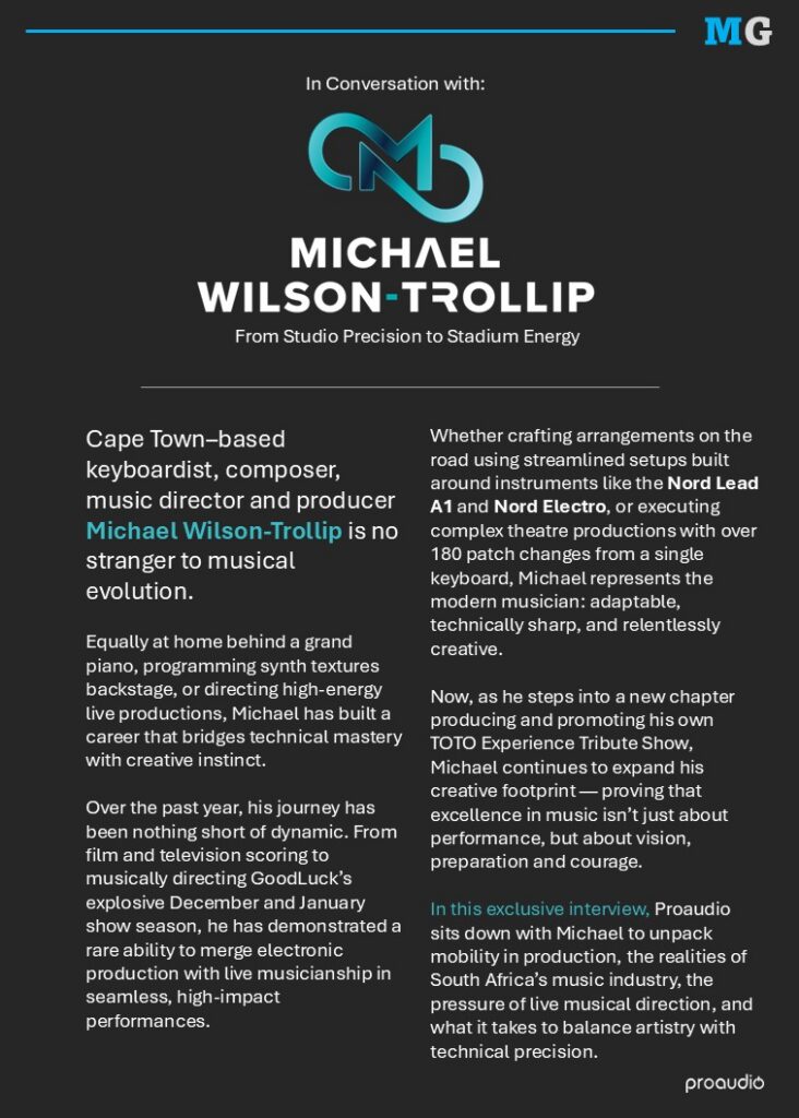 Proaudio MusicGear Magazine March 2026 Michael Wilson-Trollip