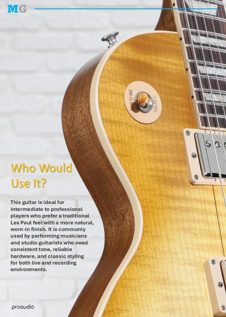 Proaudio MusicGear Magazine April 2026 Gibson Les Paul Standard 50s Faded Vintage Honey Burst